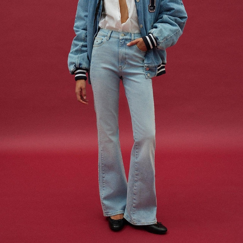 High-waisted, flared Tommy Hilfiger denim Sylvia jeans